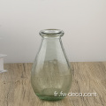 mini vase de fleurs en verre transparent de couleur verte